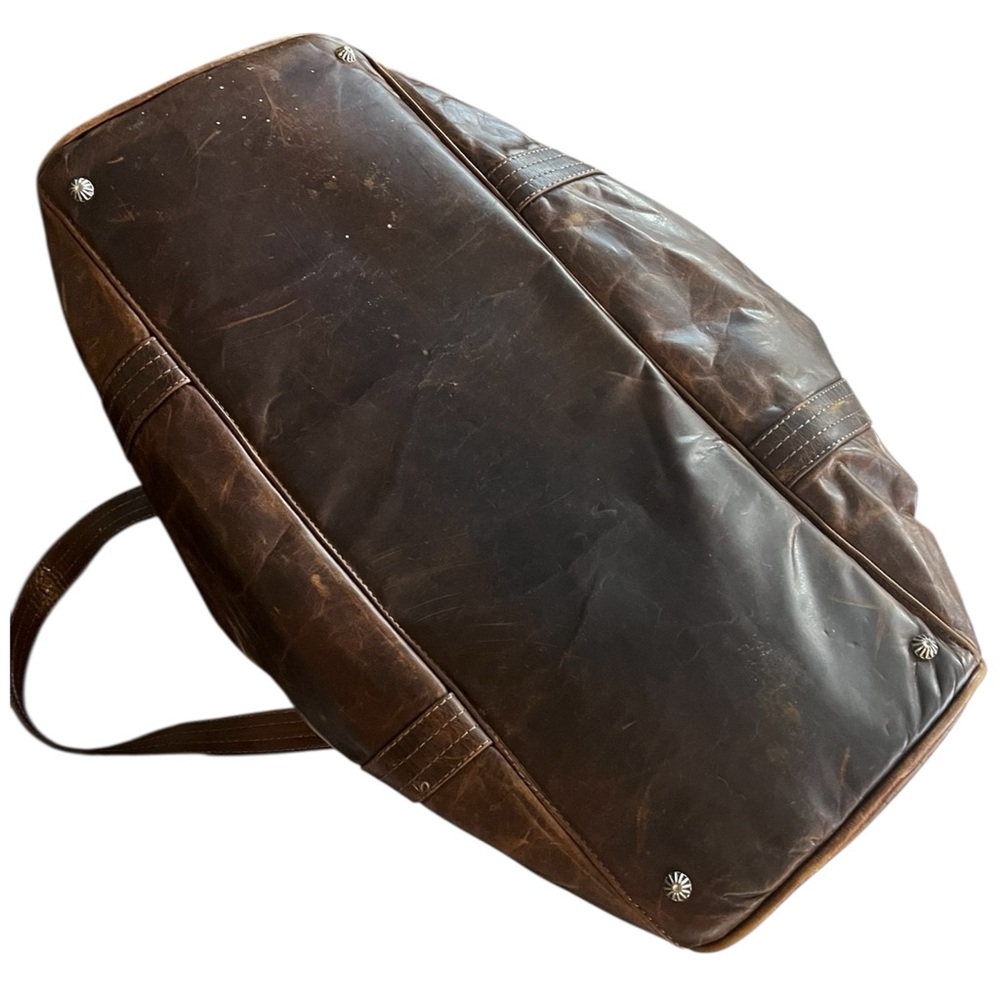 Vintage Leather Patchwork Duffel Bag Extra Large … - image 3